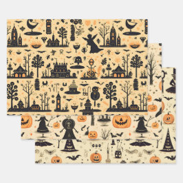 Halloween Inpakpapier Vel