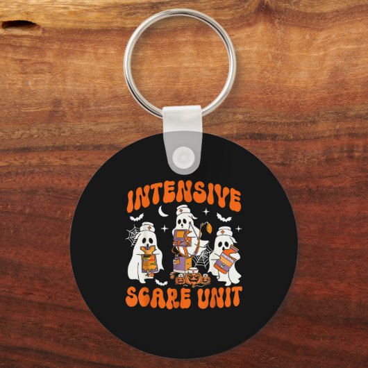 Halloween Intensive Care E Unit Ghost Nurse Icu Nu Sleutelhanger (Voorkant)