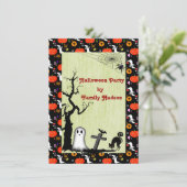 HALLOWEEN-INVITATIE KAART (Staand voorkant)