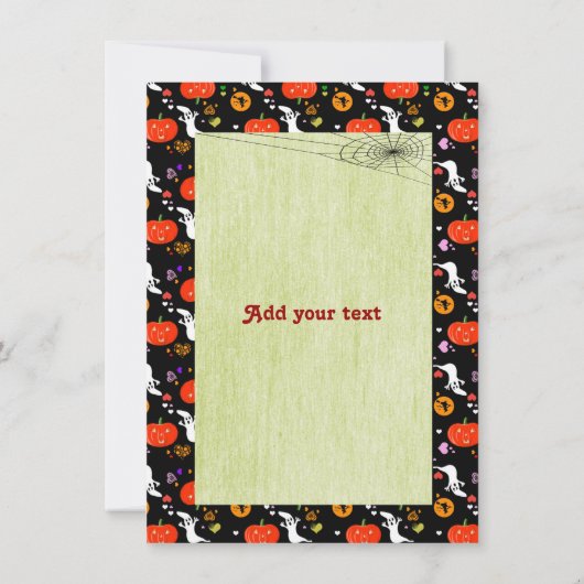 HALLOWEEN-INVITATIE KAART (Achterkant)