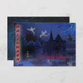 HALLOWEEN-INVITATIE KAART (Voorkant / Achterkant)