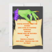 HALLOWEEN INVITATIES WITCH HANDS KAART (Voorkant)