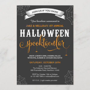 Halloween Invitation / Adult Halloween Party Kaart