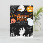 Halloween Invitation / Adult Halloween Party. Save The Date (Staand voorkant)