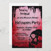 Halloween Invitation and Skull Kaart (Voorkant / Achterkant)
