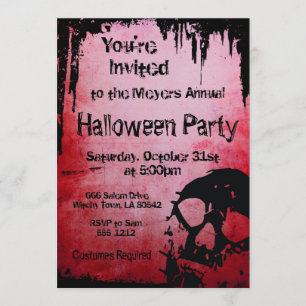 Halloween Invitation and Skull Kaart