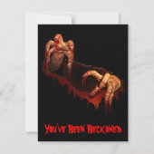 Halloween Invitation Custom Halloween Zombie Card Kaart (Voorkant)
