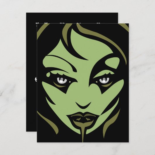 Halloween Invitation Custom Halloween Zombie Kaart (Voorkant / Achterkant)