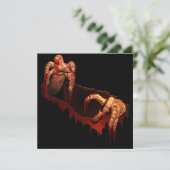 Halloween Invitation Custom Halloween Zombie Kaart (Staand voorkant)