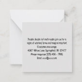 Halloween Invitation Flat Kaart Notitiekaartje (Achterkant)