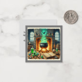 Halloween Invitation Flat Kaart Notitiekaartje (Voorkant / Achterkant in situ)