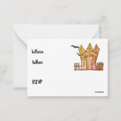 Halloween Invitation Flat Note Kaart Notitiekaartje (Achterkant)