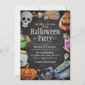 Halloween Invitation, Halloween Birthday Party Kaart (Voorkant)