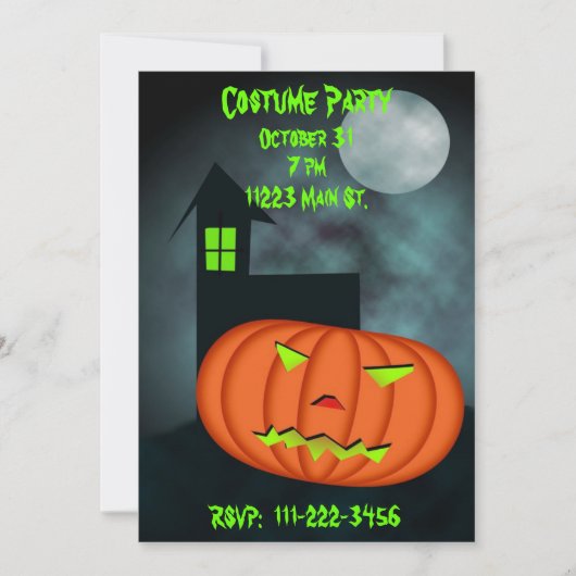 Halloween Invitation Kaart (Voorkant)