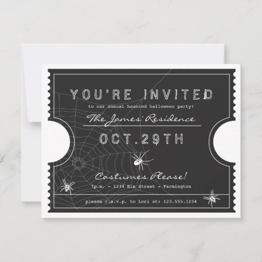Halloween Invitation Kaart (Voorkant)