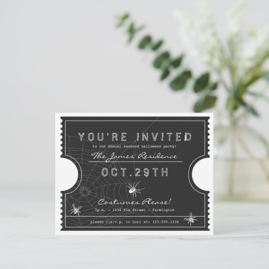 Halloween Invitation Kaart (Staand voorkant)
