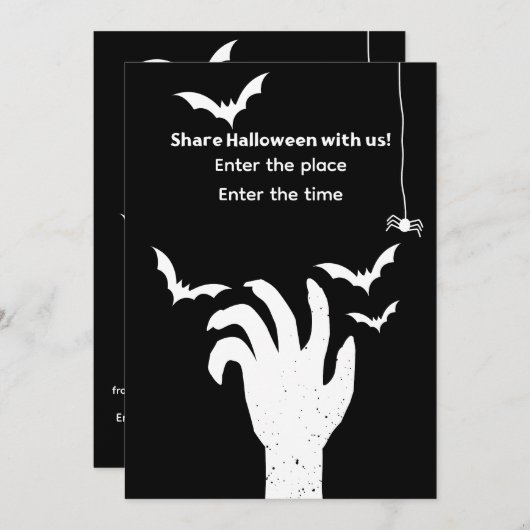 Halloween invitation kaart (Voorkant / Achterkant)