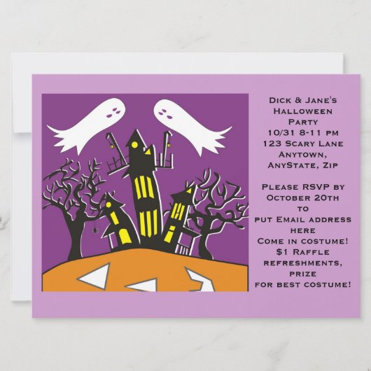 Halloween Invitation Kaart (Voorkant)