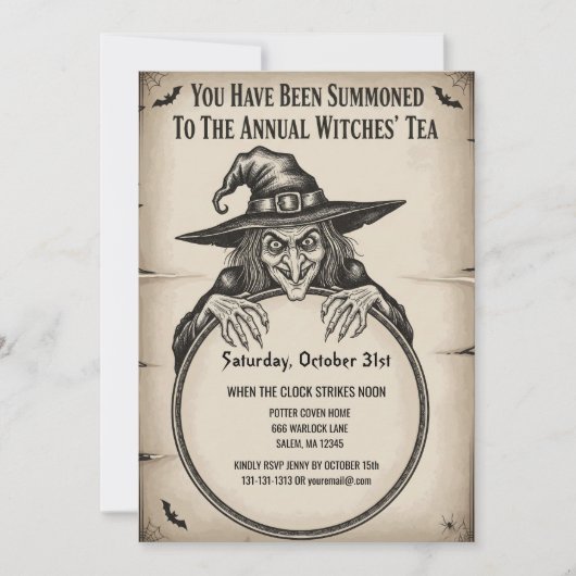  Halloween Invitation Kaart | heks (Voorkant)