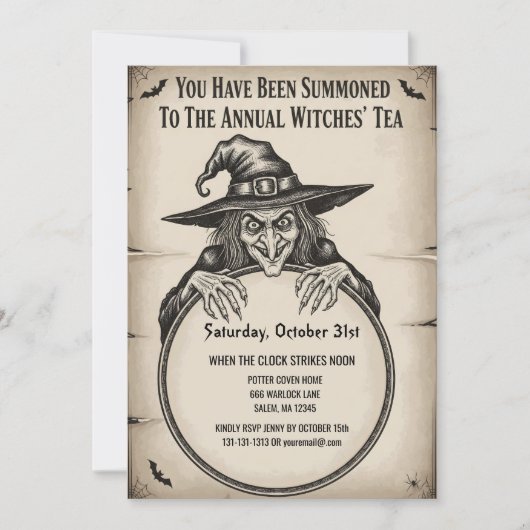  Halloween Invitation Kaart | heks (Voorkant)