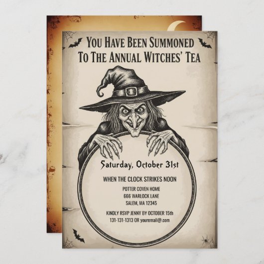 Halloween Invitation Kaart | heks (Voorkant / Achterkant)