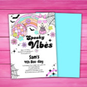 Halloween Invitation Kind Schattigee Retro Ghost V Kaart