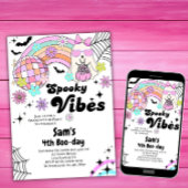 Halloween Invitation Kind Schattigee Retro Ghost V Kaart