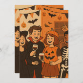 Halloween invitations for a fun party kaart (Voorkant / Achterkant)