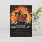 Halloween Invite - Ghoul on Horseback Kaart (Staand voorkant)