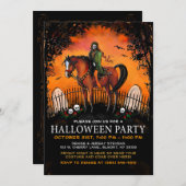 Halloween Invite - Ghoul on Horseback Kaart (Voorkant / Achterkant)