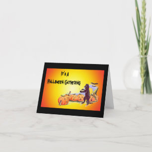 Halloween Invite Note Card Bedankkaart