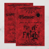 Halloween Invites in Crimson Kaart (Voorkant / Achterkant)