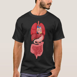 Halloween inwendig orgaandiagram anatomie t-shirt