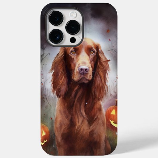 Halloween Irish Red Setter met pompoenen eng Case-Mate iPhone Case (Achterkant)
