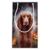 Halloween Irish Red Setter met pompoenen eng Klein Cadeauzakje (Voorkant)