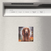 Halloween Irish Red Setter met pompoenen eng Magneet (Insitu (Vaatwasser))