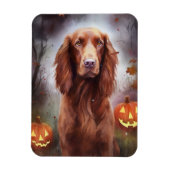 Halloween Irish Red Setter met pompoenen eng Magneet (Verticaal)