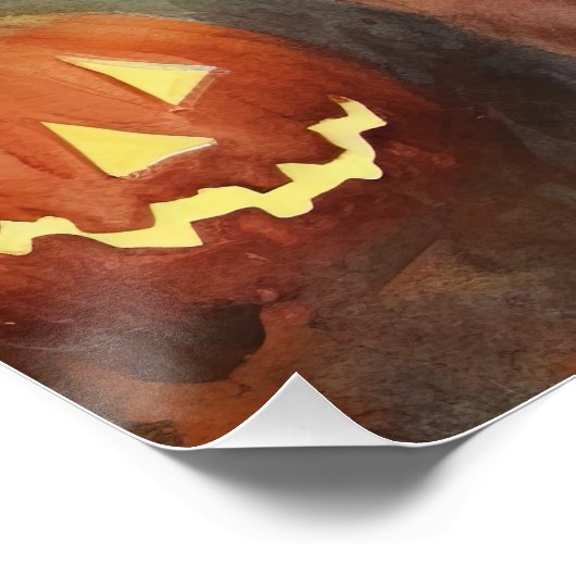 Halloween Irish Red Setter met pompoenen eng Perfect Poster (Hoek)