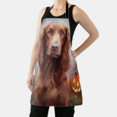 Halloween Irish Red Setter met pompoenen eng Schort (Insitu)