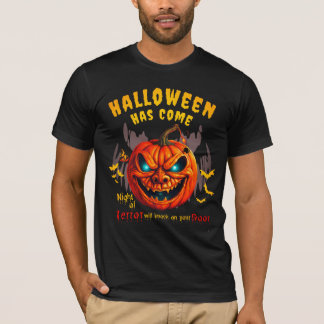Halloween is aangebroken en Night of Terror zal op T-shirt