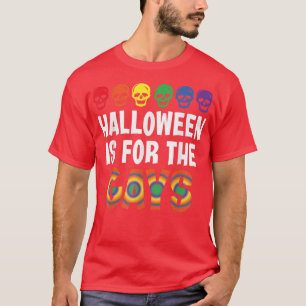Halloween is bestemd voor de regenboogvlag van Gay T-shirt