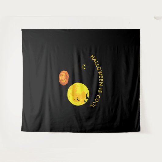 Halloween is cool wandkleed (Voorkant (horizontaal))
