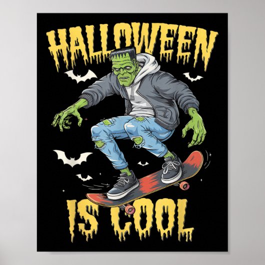 Halloween Is Cool Women Men Frankenstein Monster Poster (Voorkant)