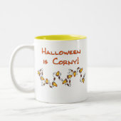 Halloween is Corny Tweekleurige Koffiemok (Links)