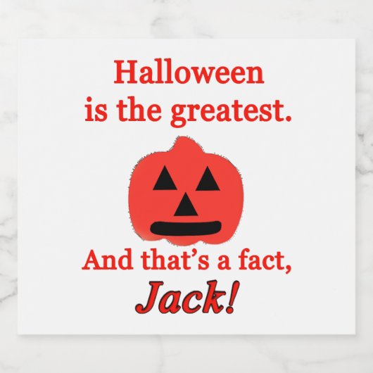 Halloween is de grootste sparkling wijnetiket (Enkel label)