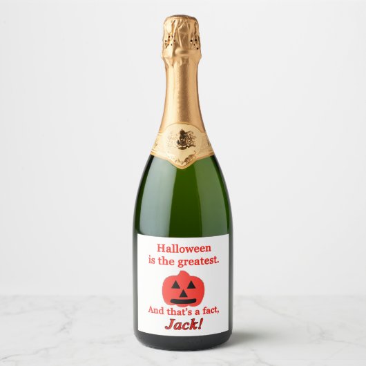 Halloween is de grootste sparkling wijnetiket (Voorkant)