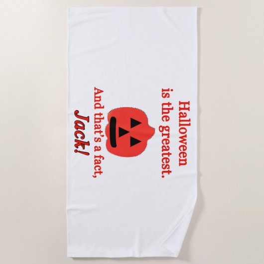 Halloween is de grootste strandlaken (Voorkant)