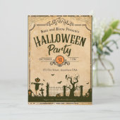 Halloween is een beetje spookachtig feest kaart (Staand voorkant)