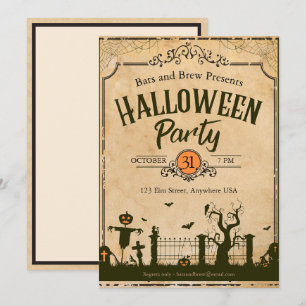 Halloween is een beetje spookachtig feest kaart