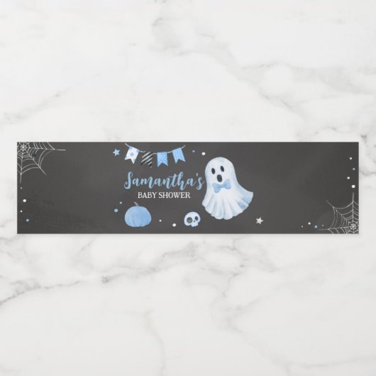 Halloween is een Boo-y Baby shower Waterfles Etiket (Enkel label)